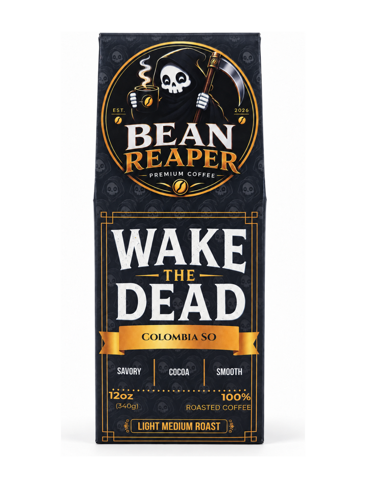 Wake The Dead — light medium roast coffee bag from Bean Reaper, 12 oz, roasted to order