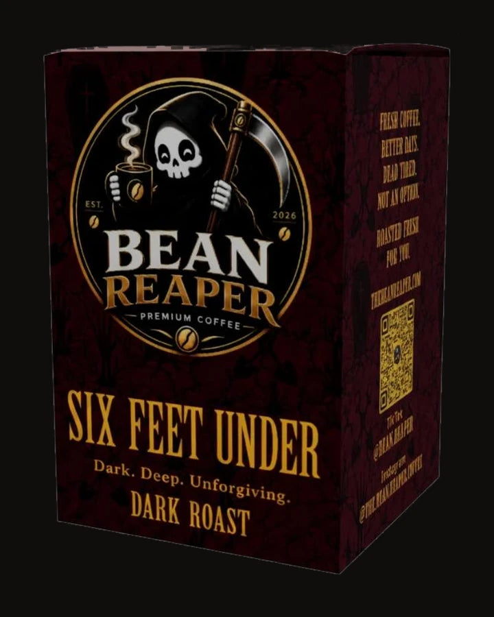 Six Feet Under — dark roast Bean Reaper coffee pods, box of 12 single-serve pods