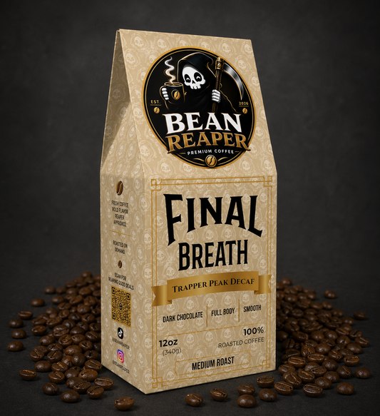 Final Breath Indonesian decaf coffee bag — Bean Reaper decaf guide