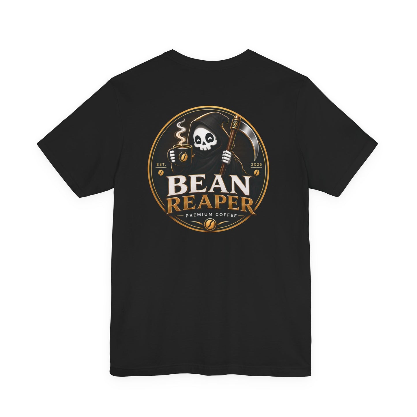 Bean Reaper Coffee T-Shirt — Grim Reaper Coffee Logo Tee