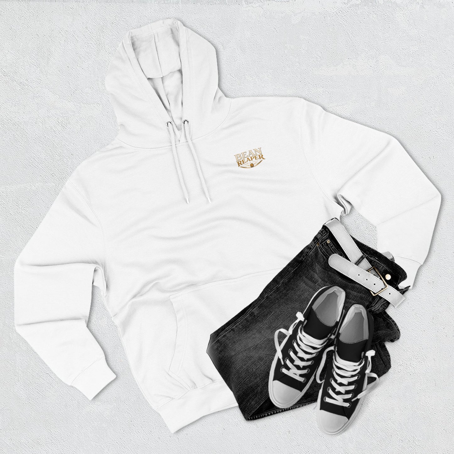 Bean Reaper Hoodie — Coffee Logo Fleece Pullover