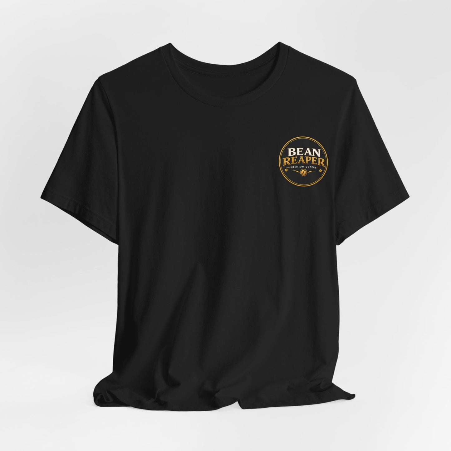 Bean Reaper Coffee T-Shirt — size and fit reference for the coffee logo tee (additional product image)