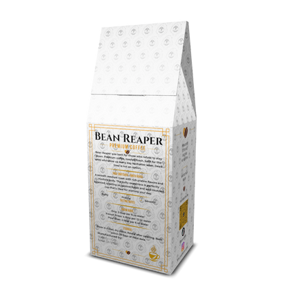 Bean Reaper Soul Snatcher medium roast coffee bag, Brazil, Colombia and Guatemala blend