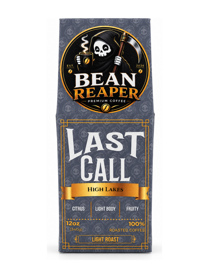 Last Call — light roast coffee bag from Bean Reaper, 12 oz, roasted to order
