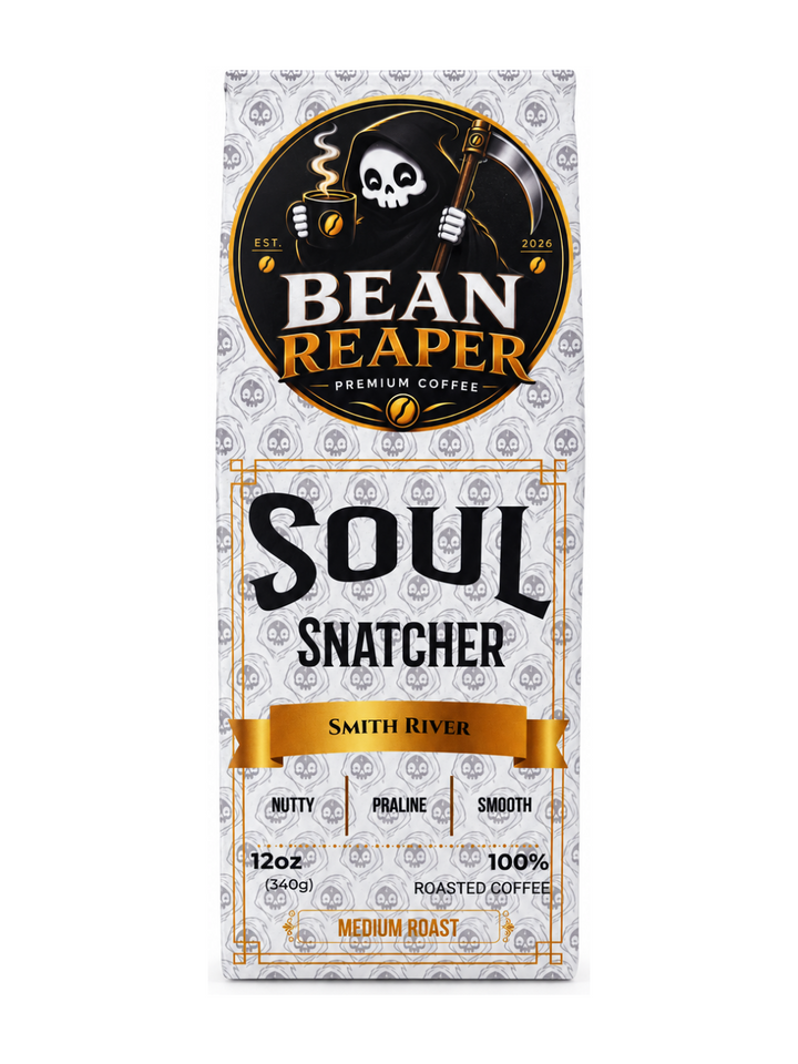 Soul Snatcher — medium roast coffee bag from Bean Reaper, 12 oz, roasted to order