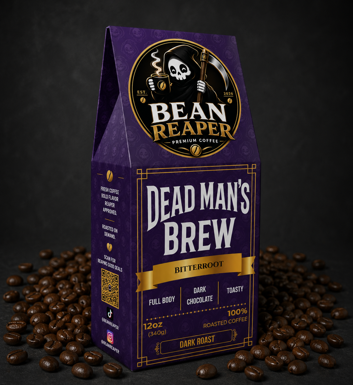 Dead Man's Brew – Brazilian Dark Roast — Bean Reaper small-batch specialty coffee