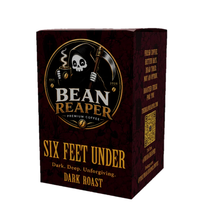 Six Feet Under — dark roast Bean Reaper coffee pods, box of 12 single-serve pods