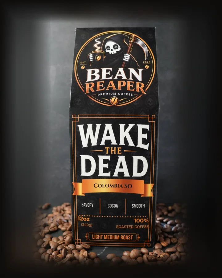 Wake The Dead — light medium roast coffee bag from Bean Reaper, 12 oz, roasted to order